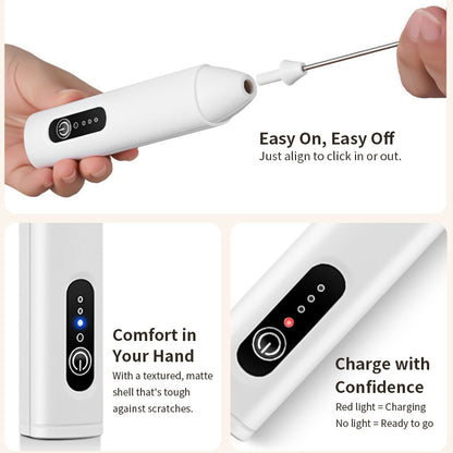 QIAWI™ 3-Speed Milk Frother – Rechargeable, Fast & Extra Creamy in Seconds ☕⚡