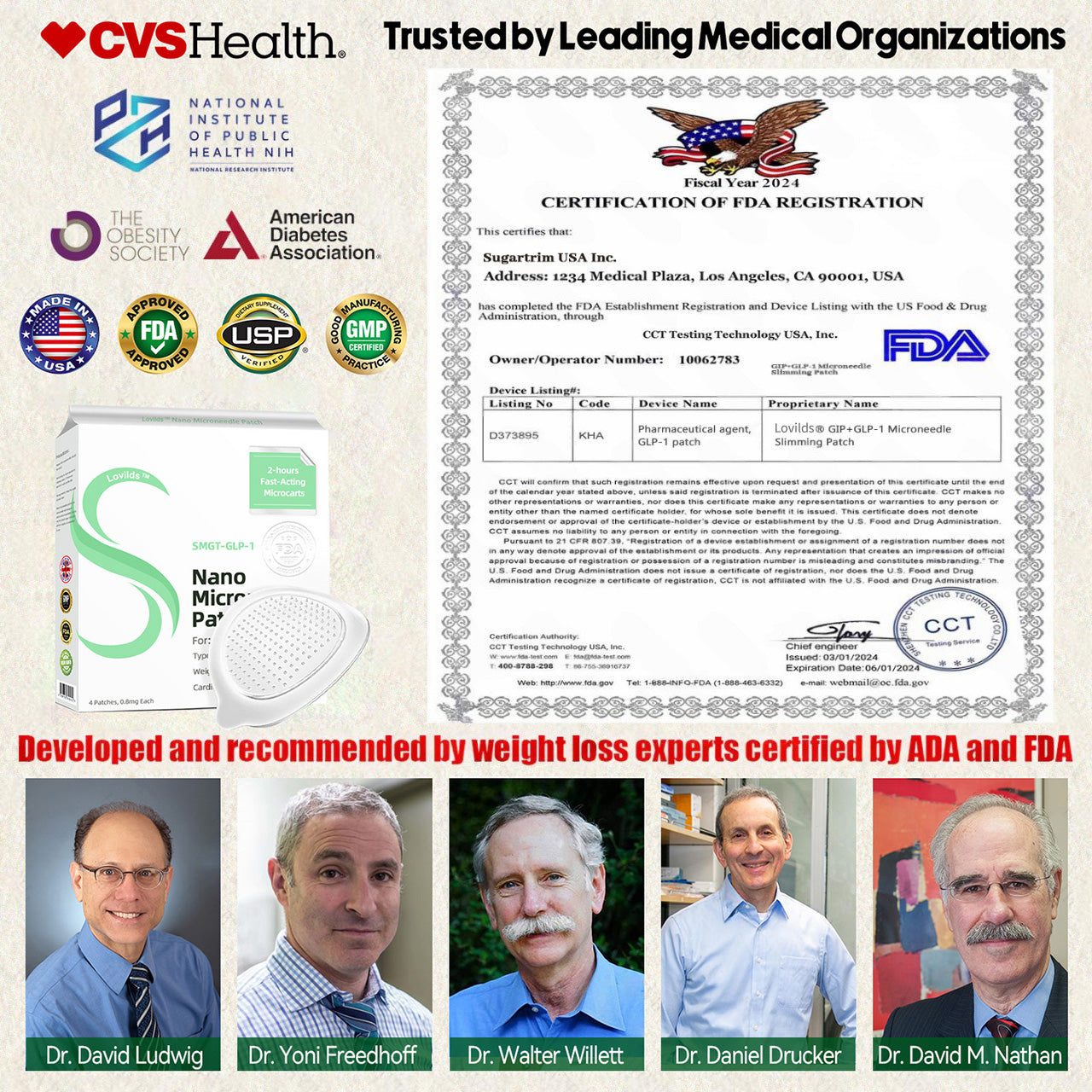 🌿 LOVILDS™ SMGT-GLP-1 Nano Microneedle Patch – 24-Hour Pain-Free Weight Loss & Blood Sugar Control 💪✨