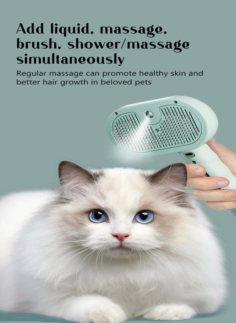 Pawzioo® LuxeSpray Pet Grooming Brush