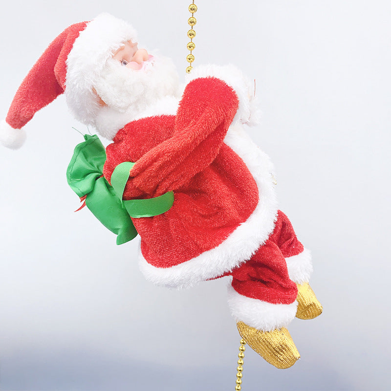 Gold Bead Climbing Santa